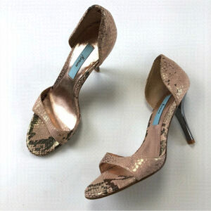 Marciano rose gold python print heels Size 6